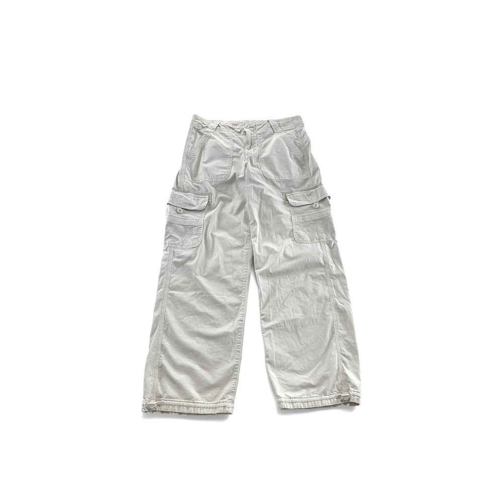 American Eagle Cargo Jogger Pants Women 4 Khaki Baggy Y2K Utility Gorpcore